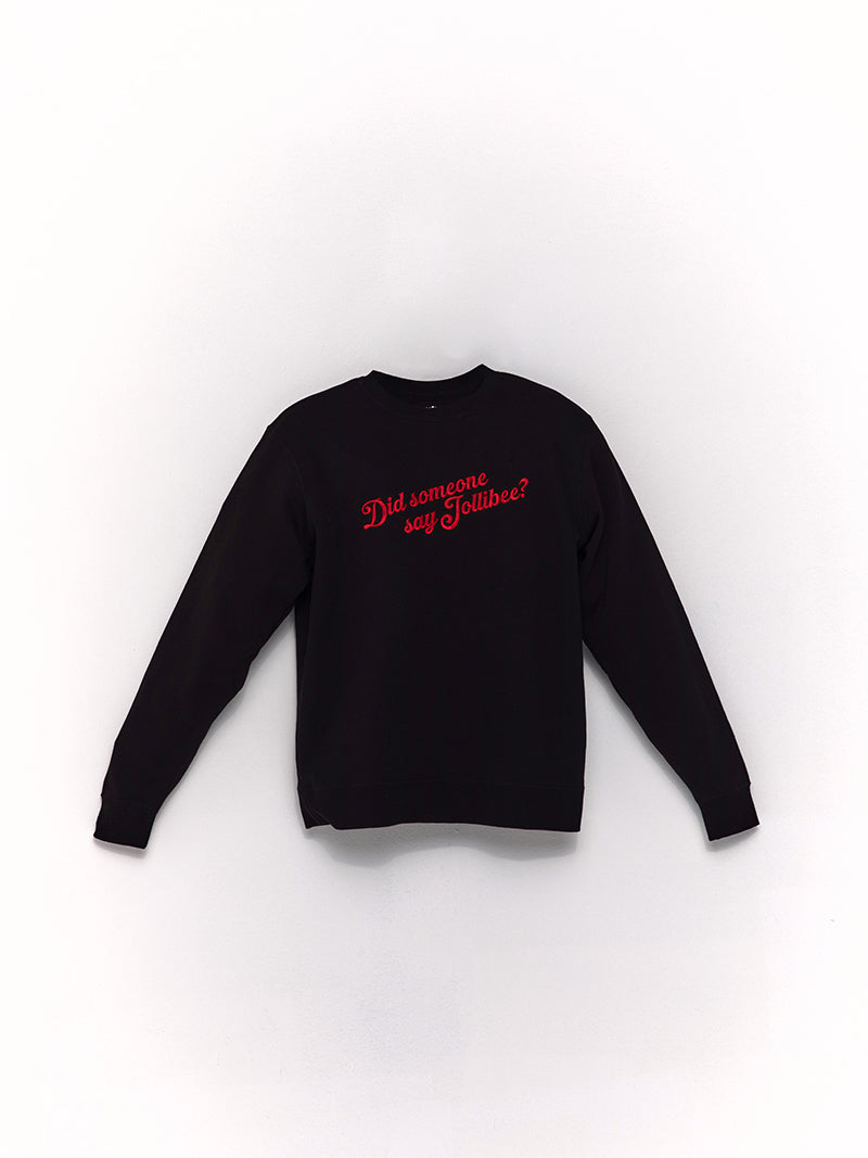 Black Unisex Crewneck Sweatshirt hover figure