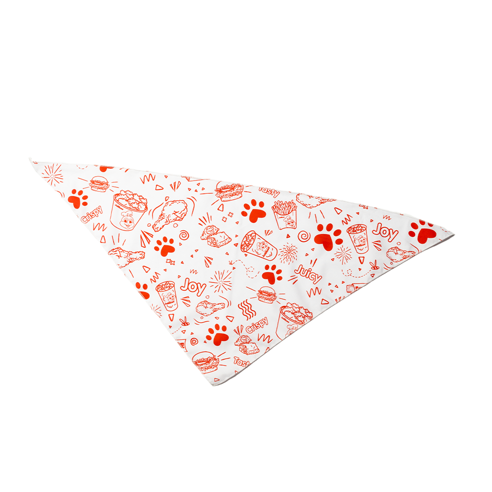 White dog bandana