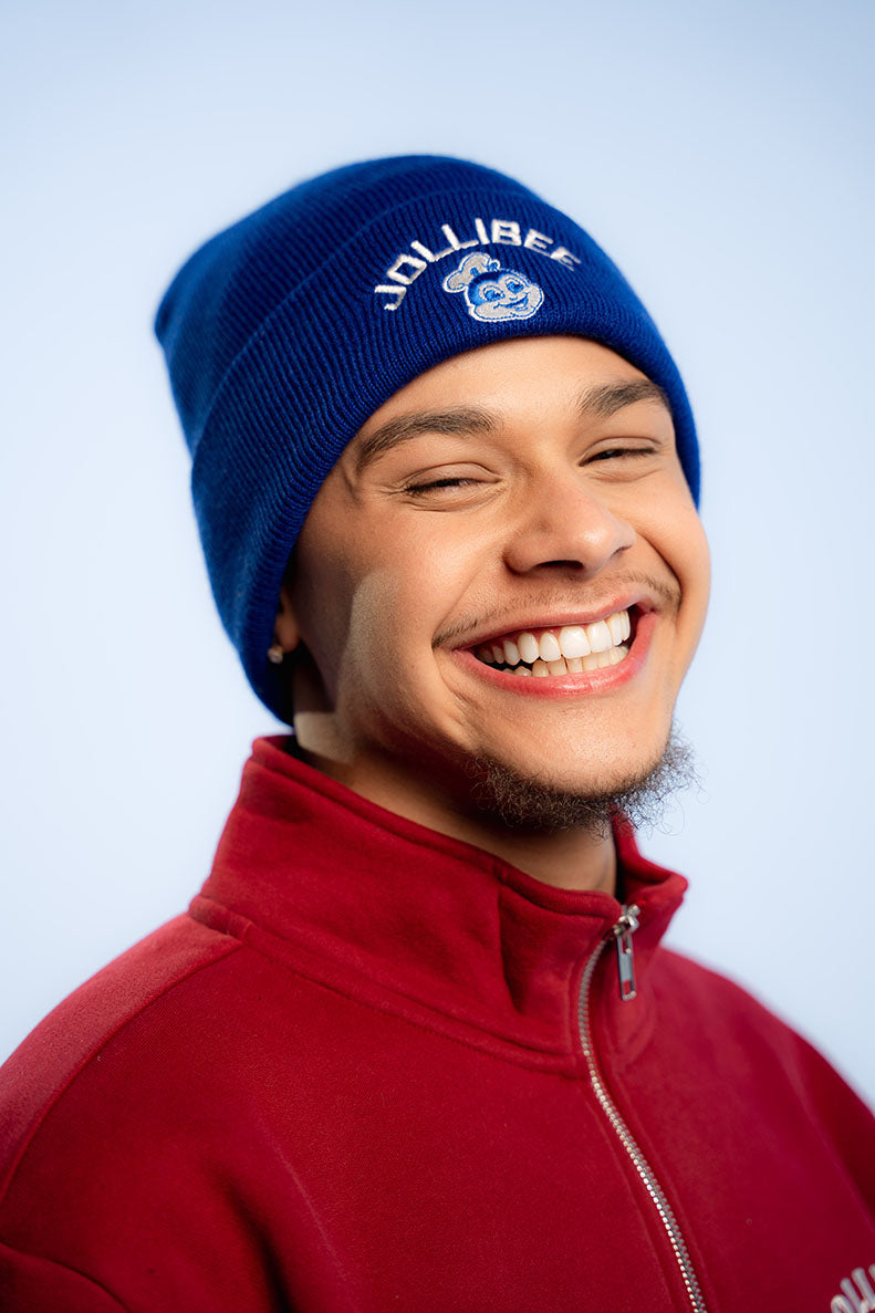 Jollibee Athleisure Beanie in Cobalt Blue | Jolly Merch Shop