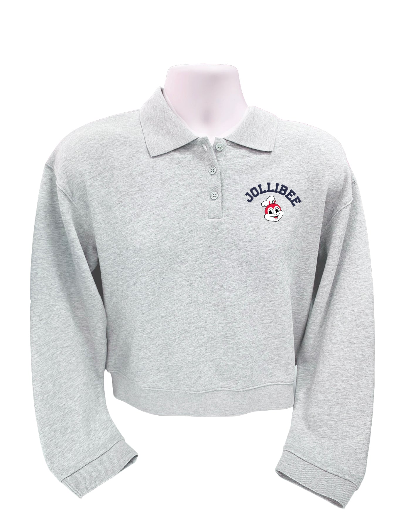 Gray Unisex Collared Sweatshirt hover figure