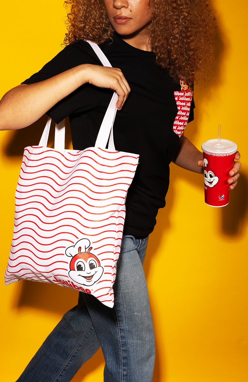 Jolly Waves Tote Bag hover figure